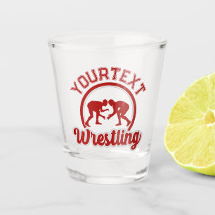 Copo De Shot Lutador de Wrestling ADD NAME Campeão de Luta em E