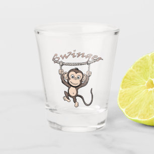 Copo De Shot Macaco Swinger Feliz bobo