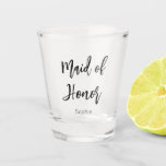 Copo De Shot Madrinha de casamento Vidro de Atirador de Casamen<br><div class="desc">Vidro do Casamento de madrinha de casamento em preto e branco para casamento,  festa de noiva,  Chá de panela,  Festa de solteira. Veja mais produtos com este design na coleção abaixo.</div>