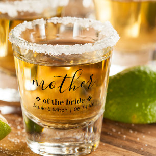 Copo De Shot Mãe da Noiva Editável Lembrança de Casamento