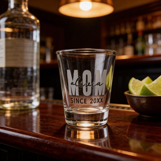 Copo De Shot Mãe Desde 20XX Moderno, Píquete Simples (Criador carregado)