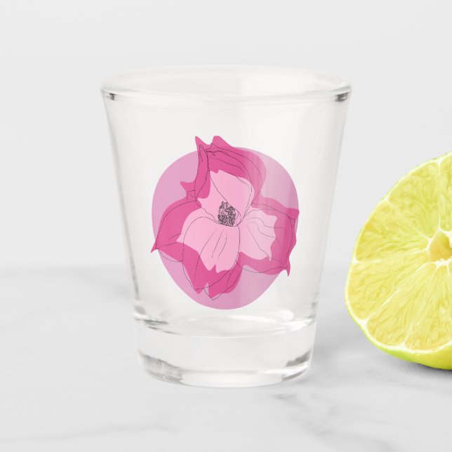 Copo De Shot Magnolia primavera glass (Frente)