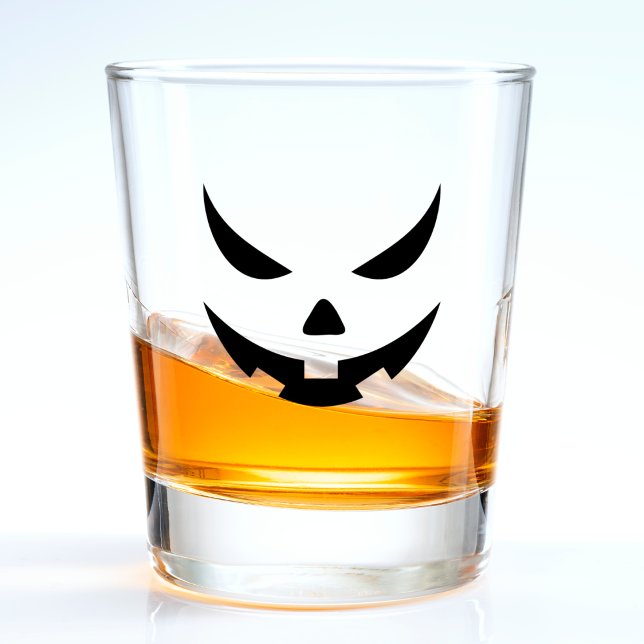 Copo De Shot Maldito Jack Negro O Lanterna Rosto Pumpkin Hallow (black jack o lantern pumpkin face shot glass)