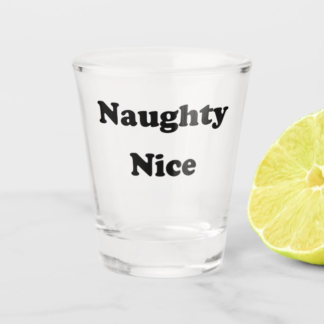 Copo De Shot Malvado ou engraçado preto legal (Frente)