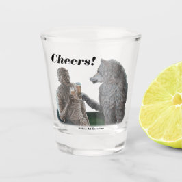 Copo De Shot Mamãe e Bebendo de Werewolf Fantasy Art Shot Glass