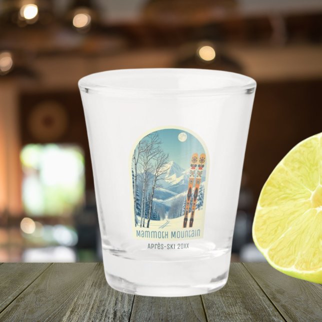 Copo De Shot Mammoth Mountain California - Vaca de esqui da Mam (Criador carregado)