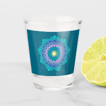 Mandala Colorido em Fundo Azul