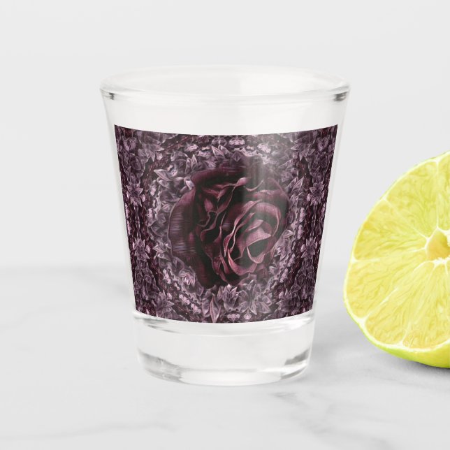 Copo De Shot Mandala de Rosa  (Frente)