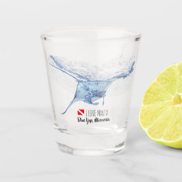 Copo De Shot Manta ray silhouette