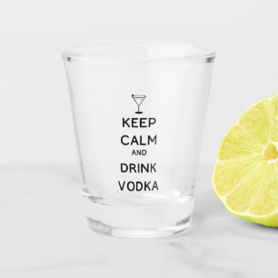 Copo De Shot Mantenha Calma e Beba Vodka com Martini