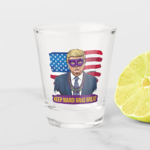 Copo De Shot Mantenha o Mardi Gras Ótimo Funny Trump Mardi Gras