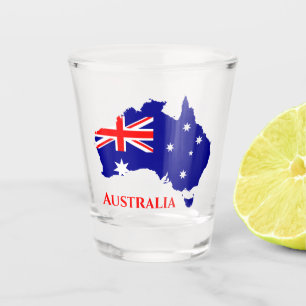 Copo De Shot Mapa australiano da bandeira de Austrália