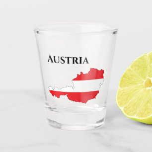 Copo De Shot Mapa austríaco da bandeira de Áustria