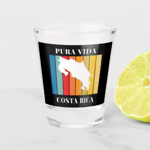 Copo De Shot Mapa Colorido de Souvenir na Costa Rica
