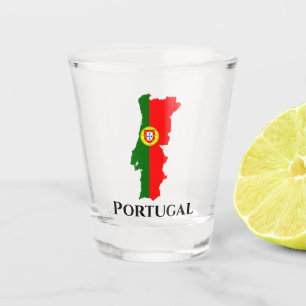 Copo De Shot Mapa da Bandeira Portuguesa
