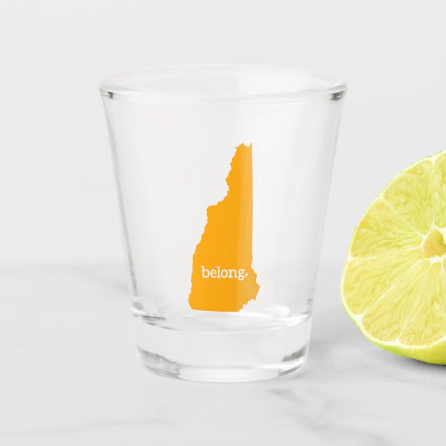 Copo De Shot Mapa de Estado de New Hampshire Belong (Frente)