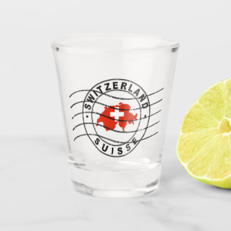 Copo De Shot Mapa de Suiças, Carimbo Postal do Passaporte