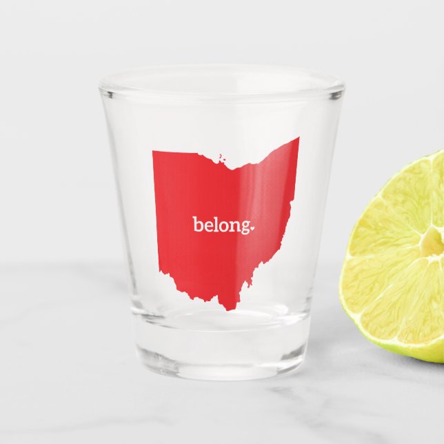 Copo De Shot Mapa do Estado de Ohio Belong (Frente)