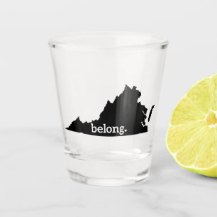 Copo De Shot Mapa do Estado de Virginia Belong