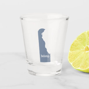 Copo De Shot Mapa do Estado Delaware Belong