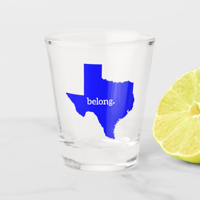 Copo De Shot Mapa do Estado do Texas Belong (Frente)