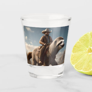 Copo De Shot "Maravilhas do Oeste Selvagem: Cowboy Andando um C