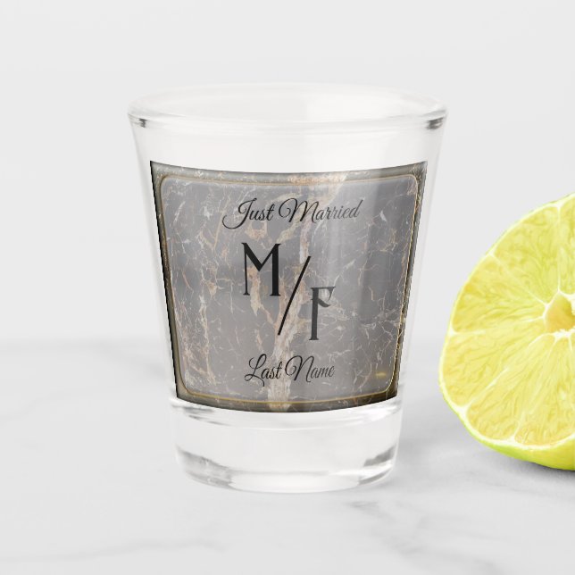 Copo De Shot Marble Elegante Personalizado (Frente)