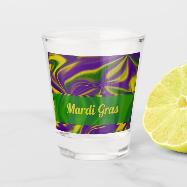Copo De Shot Mardi Gras Swirls (Frente)