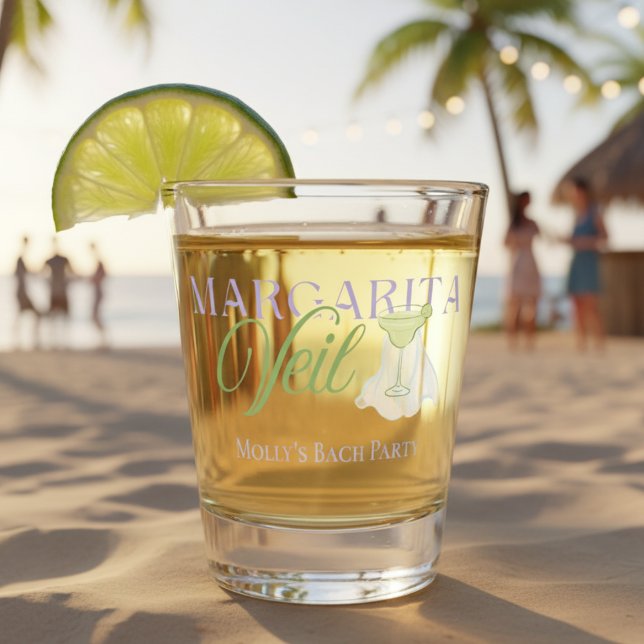 Copo De Shot Margarita Veil - Festa de solteira Divertida (Spice up the party with this playful “Margarita Veil” shot glass!)