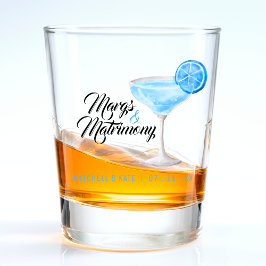 Copo De Shot Margs e Matrimônio Blue Margarita Chá de Noiva