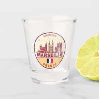 Marselha França City Skyline Emblem