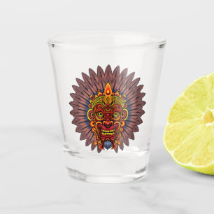 Copo De Shot Máscara Ritual do Rei Guerreiro Tribal