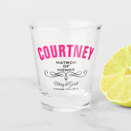 COPO DE SHOT MATRÍCULA DE VIDRO DE FESTA DE CASAMENTO