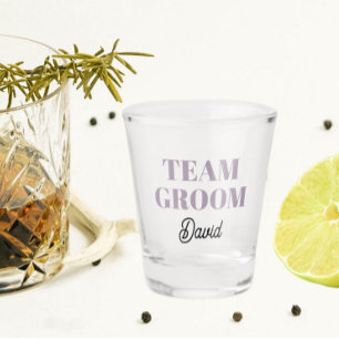 Copo De Shot Mauve Wedding Team Groom Personalizado