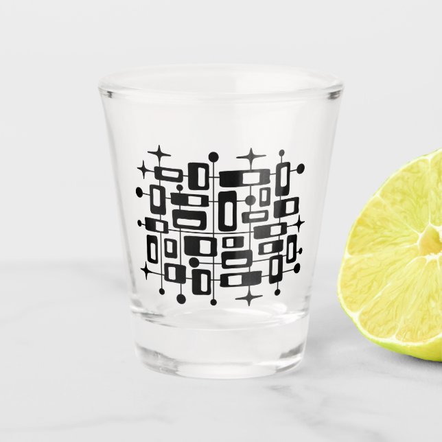 Copo De Shot Meio século Atômica Moderno de Abstrato Atômica (Frente)