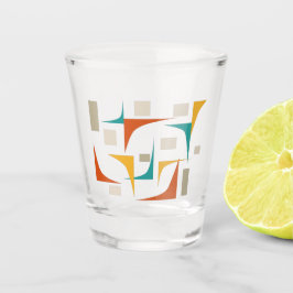 Copo De Shot Meio século dos cantos de cor vermelho lacrado mod