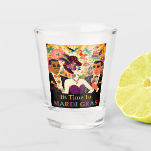 Copo De Shot Meio século Mardi Gras Cocktail