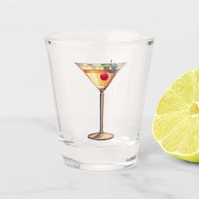 Copo De Shot Meio século Modern Cherry Martini (Frente)