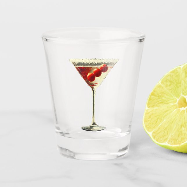 Copo De Shot Meio século Moderno Natal Cranberry Martini (Frente)