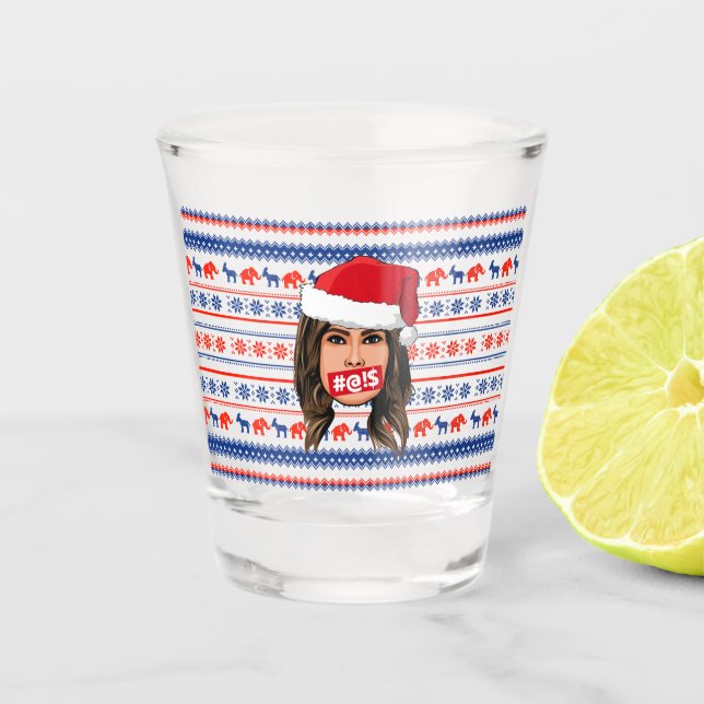 Copo De Shot MELANIA TRUMP Christmas (Frente)