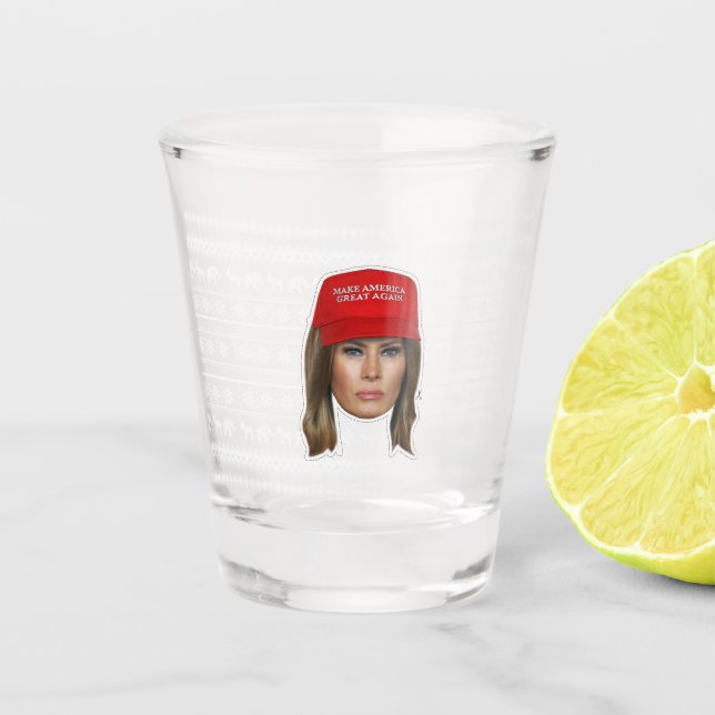 Copo De Shot Melania Trump MAGA Natal (Frente)