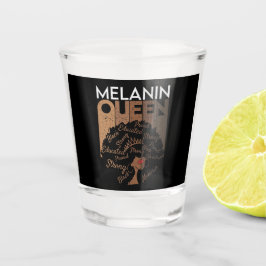 Copo De Shot Melanin Afro Queen Art