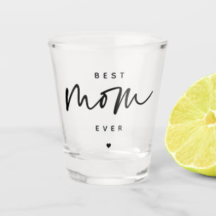 Copo De Shot Melhor Mãe Minimalista Típica de Script Tão ele