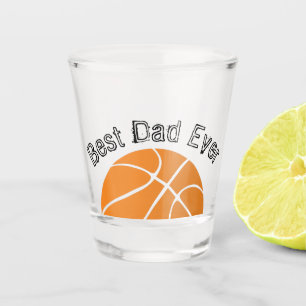 Copo De Shot Melhor Pai Alguma Vez de Basquete Texto em destaqu