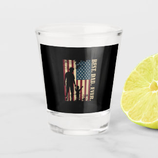 Copo De Shot Melhor Pai de Todos Com a Nossa Bandeira Americana