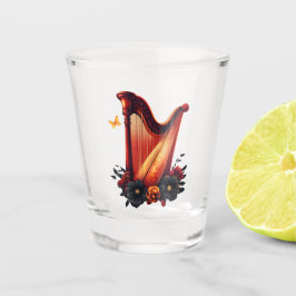 Copo De Shot Melodia cósmica, a magia da harpa.