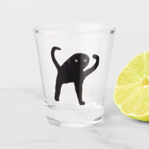 Copo De Shot Memória de Gato Curva de Vidro Shot
