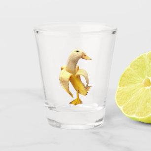 Copo De Shot Memória do Pato de Banana de Vidro Fotografado