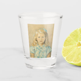 Copo De Shot Menina Bonita Com Cabelo Louro