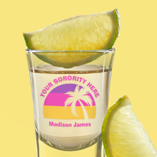 Copo De Shot Menina de Soridade Tropical de Praia, Rosa, Person